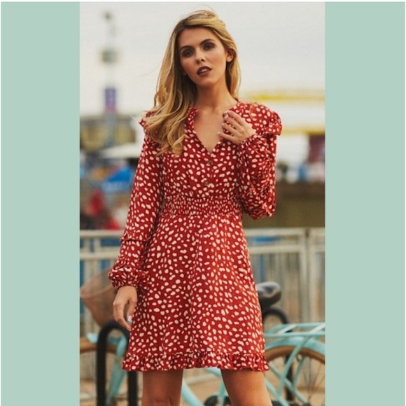 ♥️🎈NWT RED WHITE POLKADOT DRESS - Picture 5 of 15